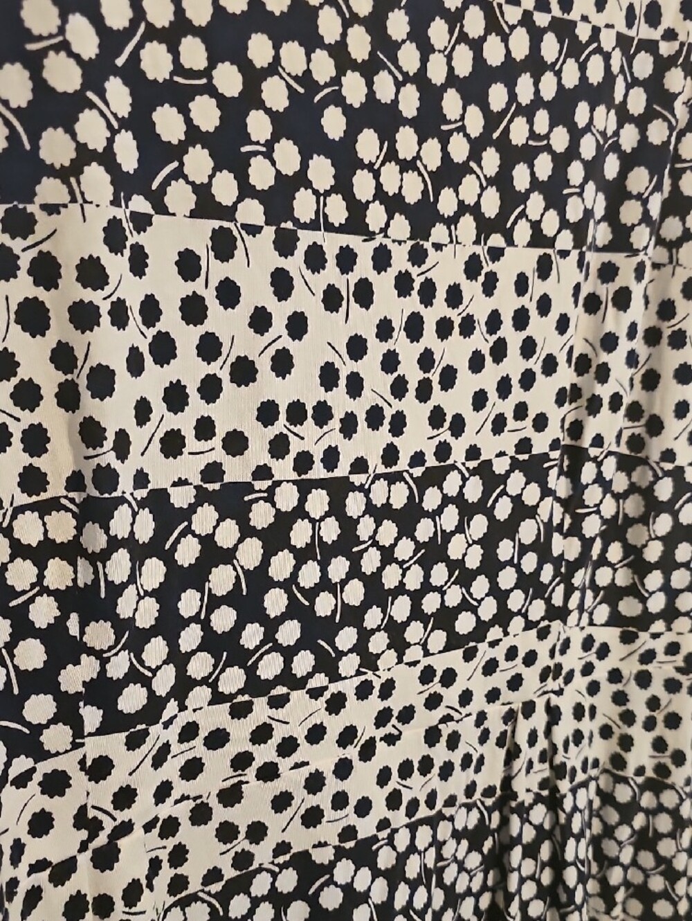 Boden Navy and White Polka-flowers Stripe Midi Dress Sleeveless - Picture 3 of 6